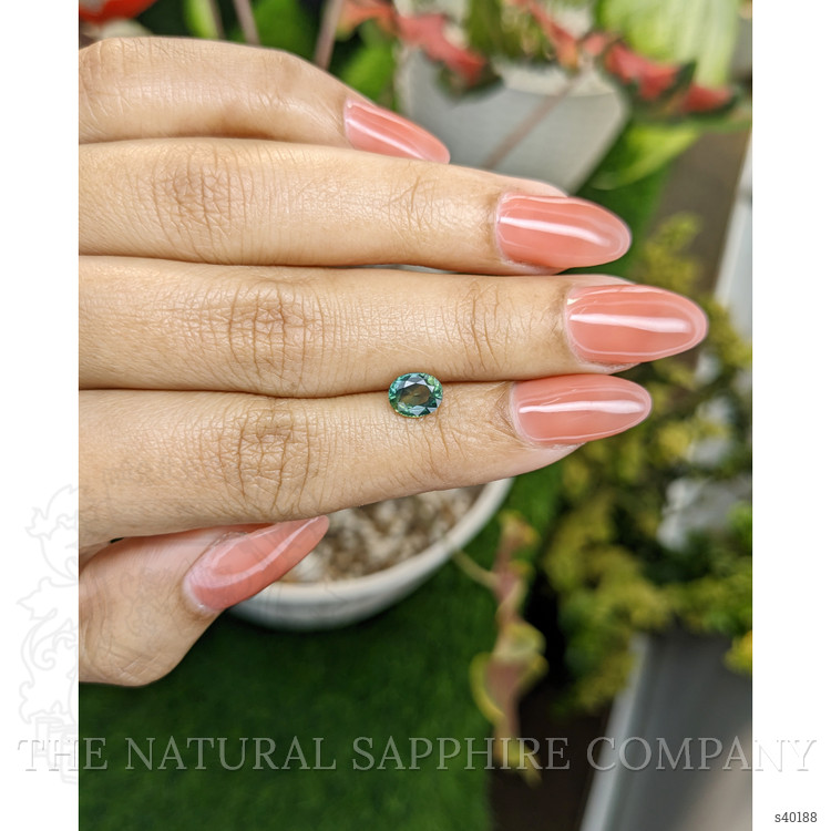 1.13 Ct. Bluish Green Sapphire from Madagascar