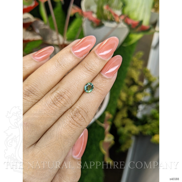 1.13 Ct. Bluish Green Sapphire from Madagascar
