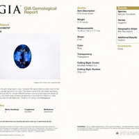 3.16 Ct. Blue Sapphire from Ceylon (Sri Lanka) Scan Report