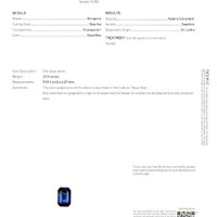 2.52 Ct. Blue Sapphire from Ceylon (Sri Lanka) Scan Report