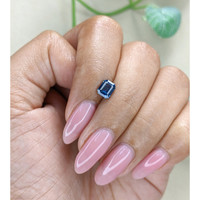 1.01 Ct. Greenish Blue Sapphire from Madagascar Life Style