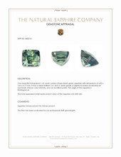 1.55 Ct. Bluish Green Sapphire from Madagascar Appraisal