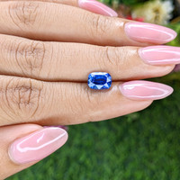 2.29 Ct. Blue Sapphire from Tanzania Life Style