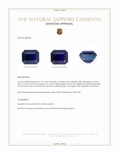 1.07 Ct. Blue Sapphire from Tanzania Appraisal