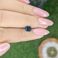 0.96 Ct. Greenish Blue Sapphire from Nigeria Life Style