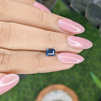 0.78 Ct. Greenish Blue Sapphire from Nigeria Life Style