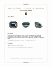 1.00 Ct. Greenish Blue Sapphire from Nigeria Appraisal