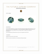 1.56 Ct. Bluish Green Sapphire from Madagascar Appraisal