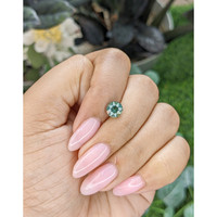 1.62 Ct. Bluish Green Sapphire from Madagascar Life Style