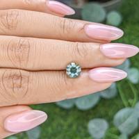 1.62 Ct. Bluish Green Sapphire from Madagascar Life Style