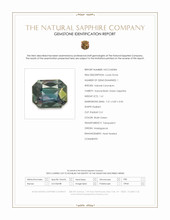 1.61 Ct. Bluish Green Sapphire from Madagascar Scan Report