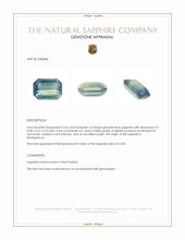 2.55 Ct. Greenish Blue Sapphire from Madagascar Appraisal