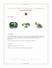 1.62 Ct. Bi Color / Parti Sapphire from Madagascar Appraisal