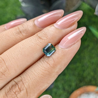 1.15 Ct. Yellowish Green Sapphire from Madagascar Life Style
