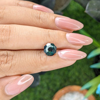 2.08 Ct. Greenish Blue Sapphire from Madagascar Life Style