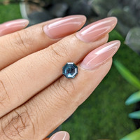 1.02 Ct. Bluish Green Sapphire from Madagascar Life Style