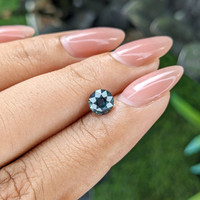 1.08 Ct. Bluish Green Sapphire from Madagascar Life Style