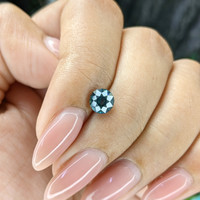1.08 Ct. Bluish Green Sapphire from Madagascar Life Style