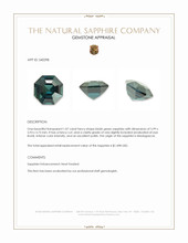 1.07 Ct. Bluish Green Sapphire from Madagascar Appraisal