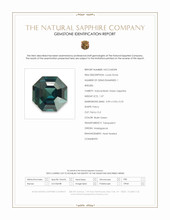 1.07 Ct. Bluish Green Sapphire from Madagascar Scan Report