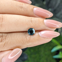 1.07 Ct. Bluish Green Sapphire from Madagascar Life Style
