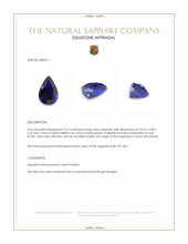 2.67 Ct. Blue Sapphire from Ceylon (Sri Lanka) Appraisal