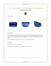 0.94 Ct. Blue Sapphire from Ceylon (Sri Lanka) Appraisal