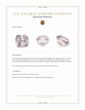 3.34 Ct. Pink Sapphire from Ceylon (Sri Lanka) Appraisal