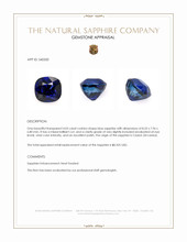 4.03 Ct. Blue Sapphire from Ceylon (Sri Lanka) Appraisal