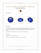 1.82 Ct. Blue Sapphire from Ceylon (Sri Lanka) Appraisal