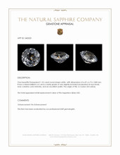 1.32 Ct. White Sapphire from Ceylon (Sri Lanka) Appraisal