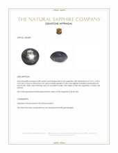 0.48 Ct. Black Star Sapphire from Ceylon (Sri Lanka) Appraisal