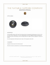0.48 Ct. Black Star Sapphire from Ceylon (Sri Lanka) Appraisal