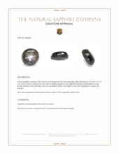 0.78 Ct. Brown Star Sapphire from Ceylon (Sri Lanka) Appraisal