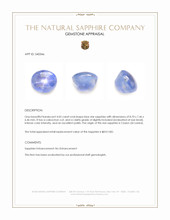 4.05 Ct. Blue Star Sapphire from Ceylon (Sri Lanka) Appraisal