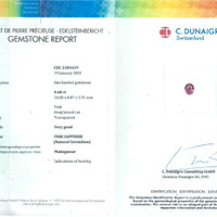 4.68 Ct. Pink Sapphire from Madagascar Scan Report