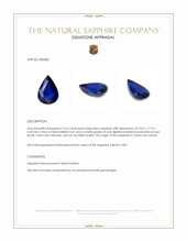 2.63 Ct. Blue Sapphire from Ceylon (Sri Lanka) Appraisal