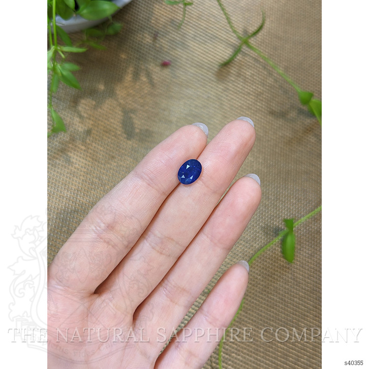 2.41 Ct. Blue Sapphire from Ceylon (Sri Lanka)