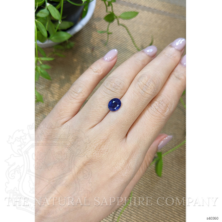 2.43 Ct. Blue Sapphire from Ceylon (Sri Lanka)