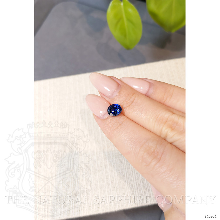 2.04 Ct. Blue Sapphire from Ceylon (Sri Lanka)