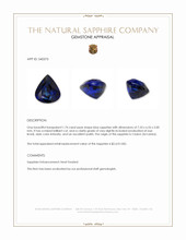 1.74 Ct. Blue Sapphire from Ceylon (Sri Lanka) Appraisal