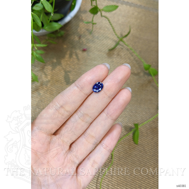 2.05 Ct. Blue Sapphire from Ceylon (Sri Lanka)