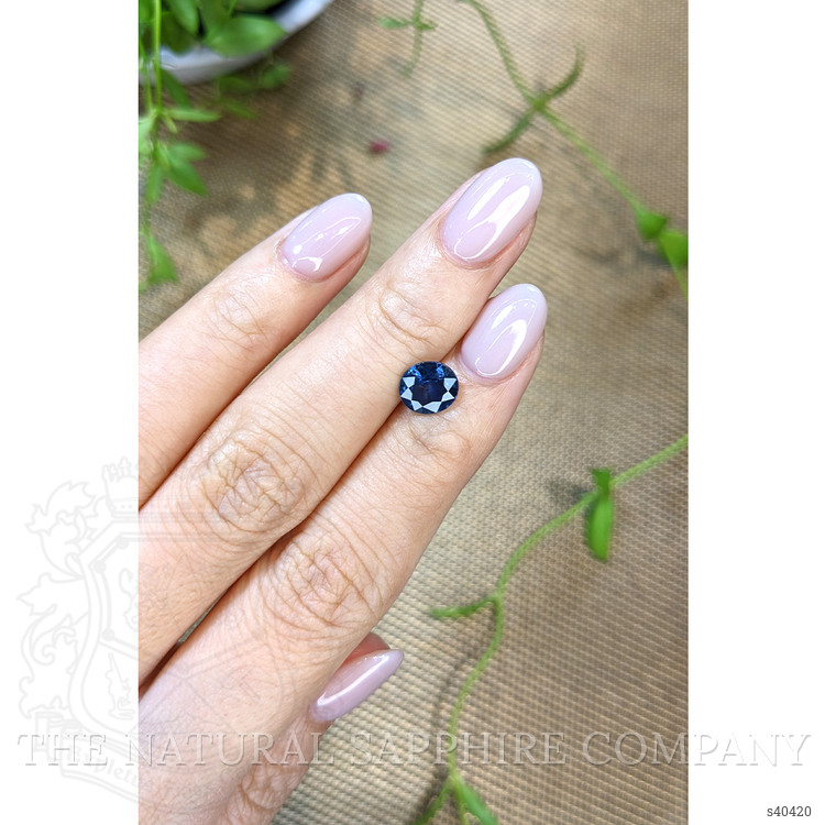 1.66 Ct. Blue Sapphire from Ceylon (Sri Lanka)