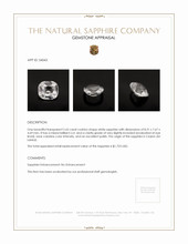 2.65 Ct. White Sapphire from Ceylon (Sri Lanka) Appraisal