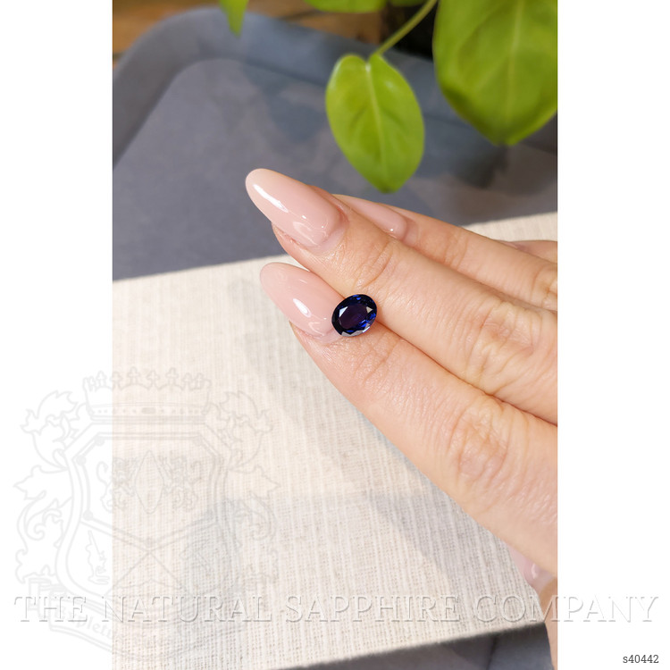 1.78 Ct. Blue Sapphire from Ceylon (Sri Lanka)