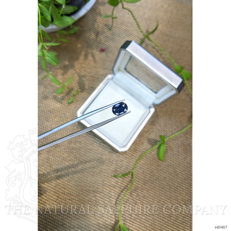 2.14 Ct. Blue Sapphire from Ceylon (Sri Lanka)