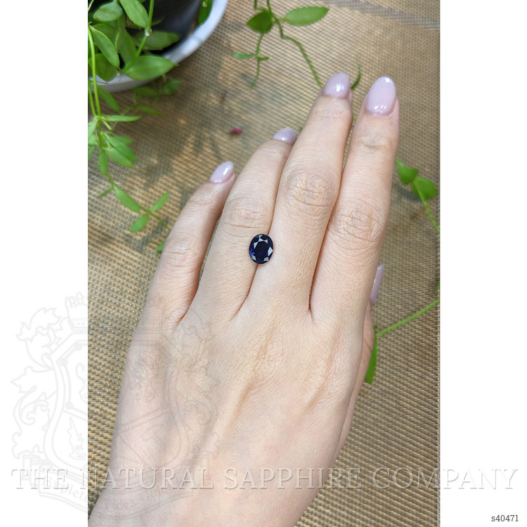 1.91 Ct. Blue Sapphire from Ceylon (Sri Lanka)