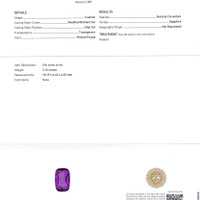 3.16 Ct. Pinkish Purple Sapphire from Ceylon (Sri Lanka) Scan Report
