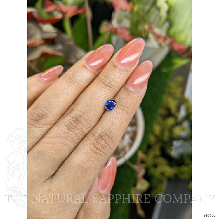0.76 Ct. Blue Sapphire from Ceylon (Sri Lanka)