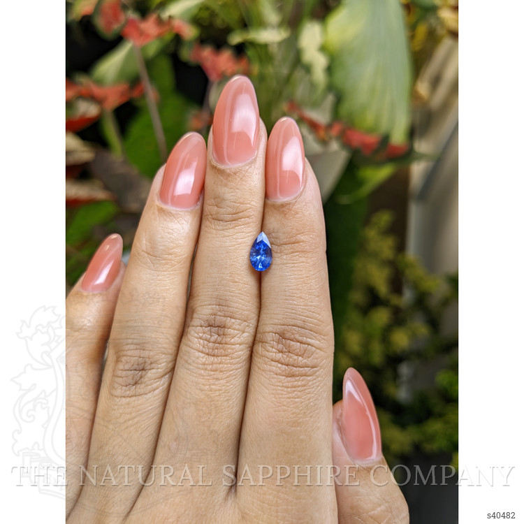 0.88 Ct. Blue Sapphire from Ceylon (Sri Lanka)